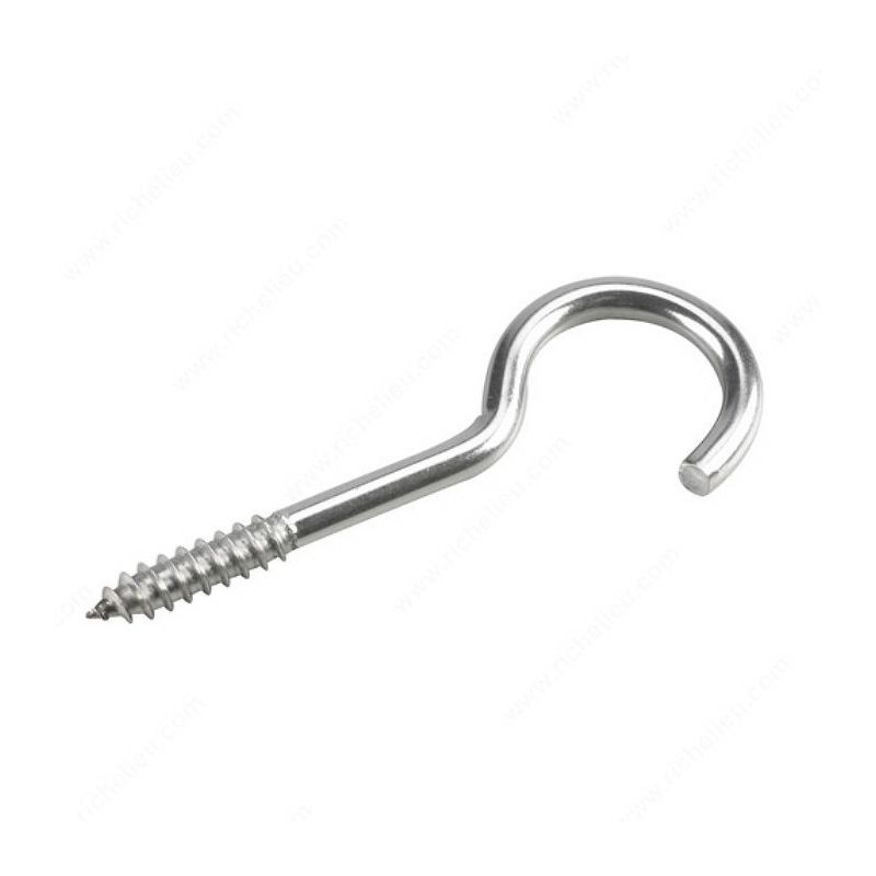 Onward 2169SSBC Screw Hook with Lag Thread, 4-3/8 in L, Stainless Steel