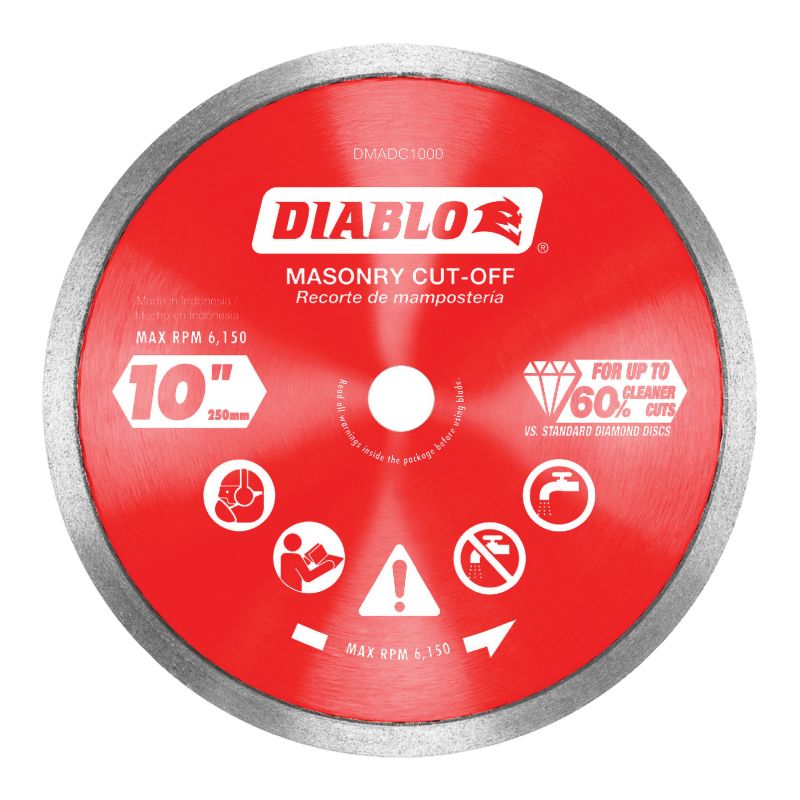 Diablo DMADC1000 Saw Blade, 10 in Dia, Continuous Rim