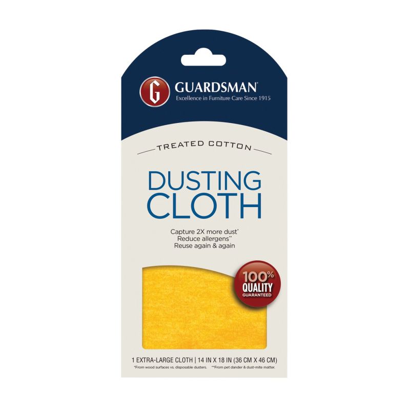 Guardsman 462100 Dusting Cloth, 18 in L, 14 in W, Cotton Yellow