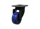 Shepherd Hardware 3660 Swivel Caster, 3 in Dia Wheel, TPU Wheel, Black/Blue, 225 lb, Polypropylene Housing Material Black/Blue