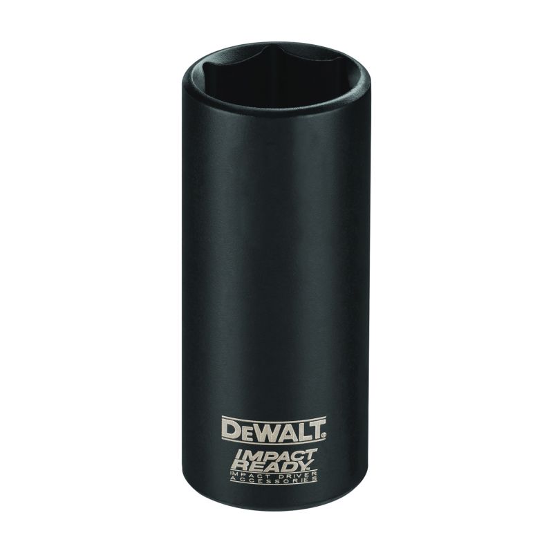 DeWALT IMPACT READY DW2284 Impact Socket, 3/8 in Socket, 3/8 in Drive, Square Drive, 6-Point, Steel, Black Oxide