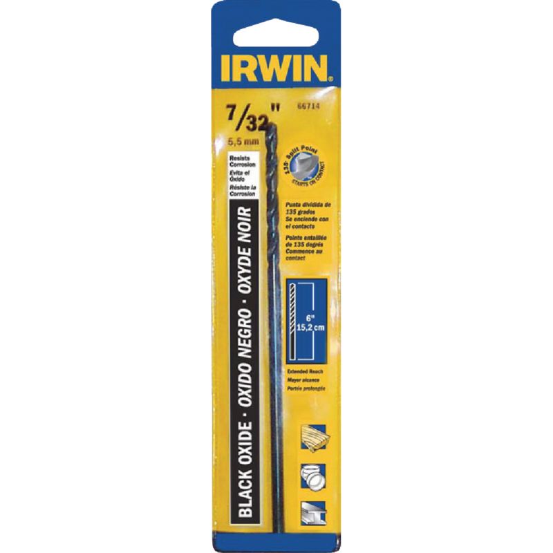 Irwin M-2 Black Oxide Extended Length Drill Bit 7/32 In.