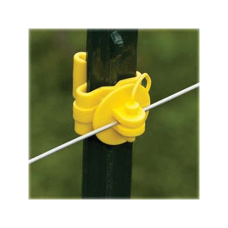 Zareba ITPLY-Z Pin-Lock T-Post Insulator, Yellow Yellow