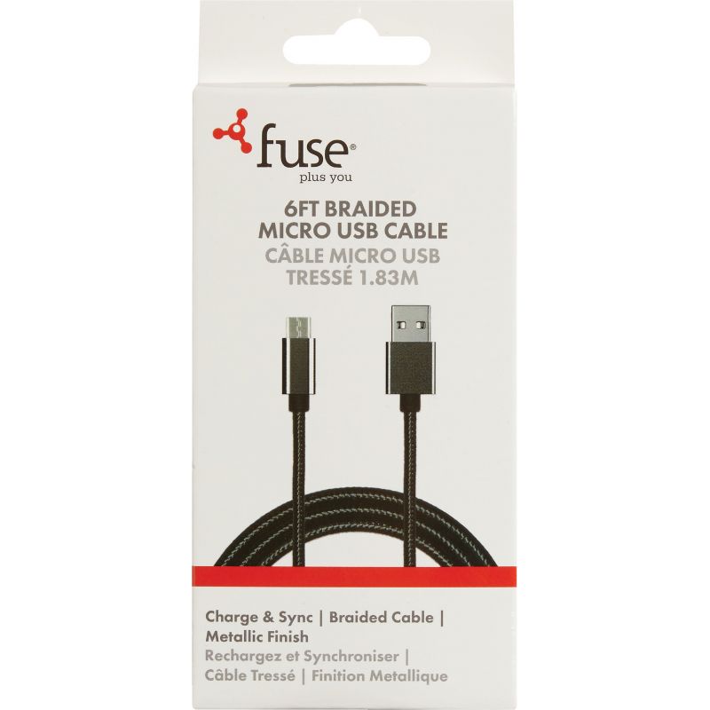 Fuse Lighted USB Charging &amp; Sync Cable Black