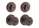 Kwikset Cove 92420-063 Entry Knob and Single Cylinder Deadbolt, Knob Handle, Classic, Colonial, Traditional Design, 1/PK