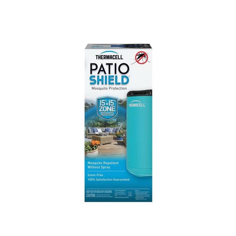 Thermacell MRPSB Patio Shield Mosquito Repeller, 15 ft Coverage Area, Glacial Blue Housing