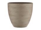 Southern Patio HDR-091622 Planter, 12 in H, 13 in W, 13 in D, Egg, Plastic/Resin, White, Stone Aesthetic White