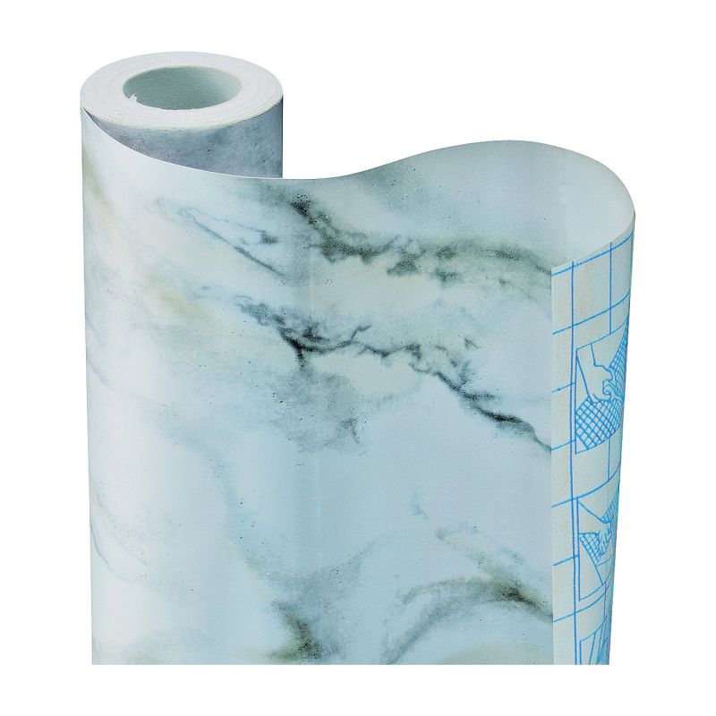 Con-Tact 09F-C9533-12 Contact Paper, 9 ft L, 18 in W, Marble White Marble White