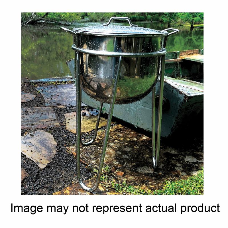 Bayou Classic 800-108 Kettle with Stand, 8 gal Capacity, Stainless Steel 8 Gal