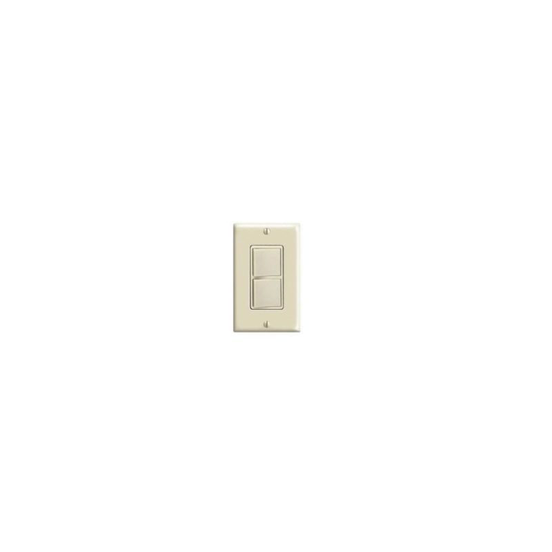 Leviton C22-05679-00W Rocker Switch with Wallplate, 15 A, 120/277 V, SPST, Lead Wire Terminal, White White