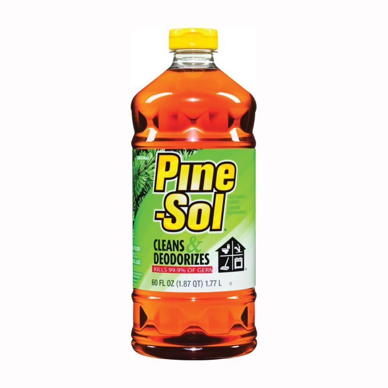 Pine-Sol 40236 Cleaner, 60 oz Bottle, Liquid, Pine, Clear Amber Clear Amber