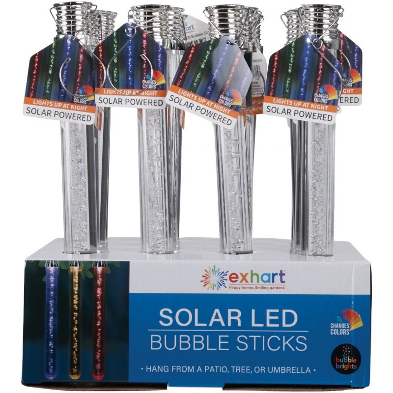 Exhart Color Changing LED Bubble Stick Solar Light Color Changing (Pack of 16)