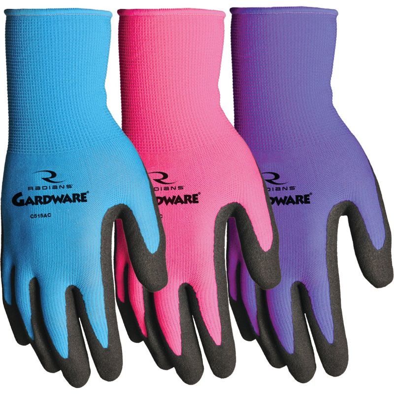GardWare Breathable Nitrile Palm Garden Glove M, Assorted