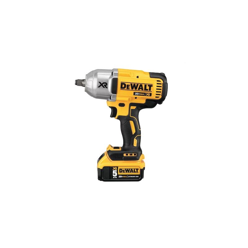 DeWALT 20V MAX XR DCF961GP1 Impact Wrench with Hog Ring Anvil Kit, Battery Included, 20 VDC, 5 Ah, 1/2 in Drive