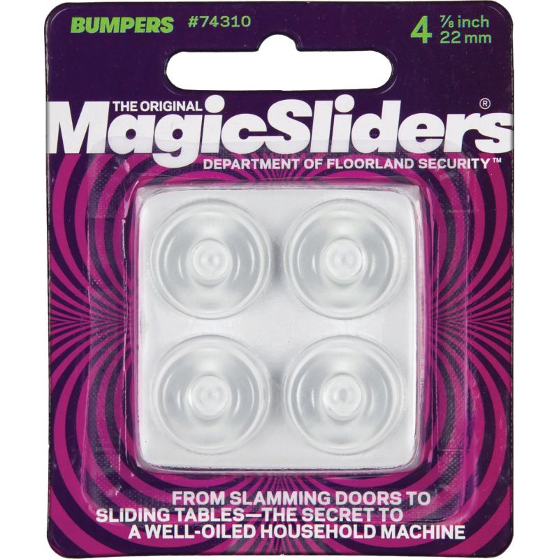 Magic Sliders Self-Stick Bumpers 7/8 In., Clear