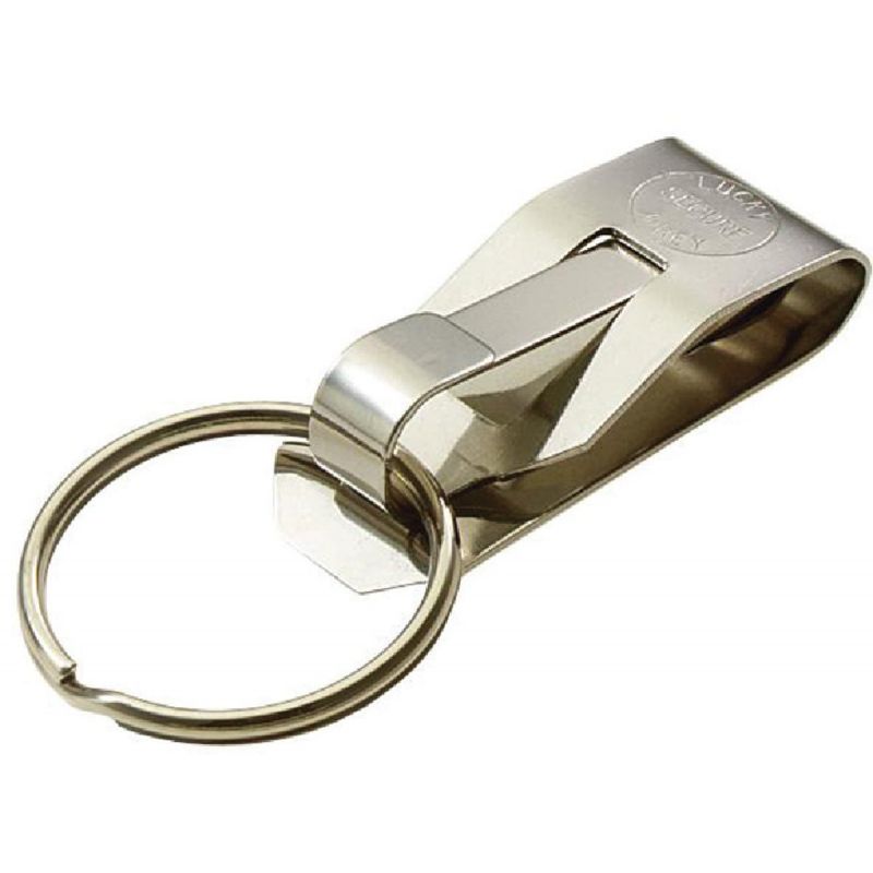 Lucky Line Secure-A-Key Belt Hook Key Ring Silver