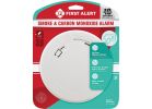 First Alert 10-Year Battery Slim Round Carbon Monoxide/Smoke Alarm White