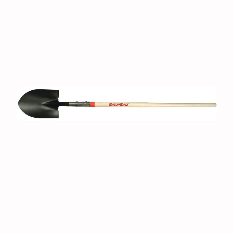 Razor-Back 45520 Shovel with Dual Rivet, 8-3/4 in W Blade, Steel Blade, Hardwood Handle, Long Handle, 48 in L Handle 12 In