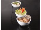 Gibson Home Elite Gracious Dining 3-Tier Serving Bowl with Stand