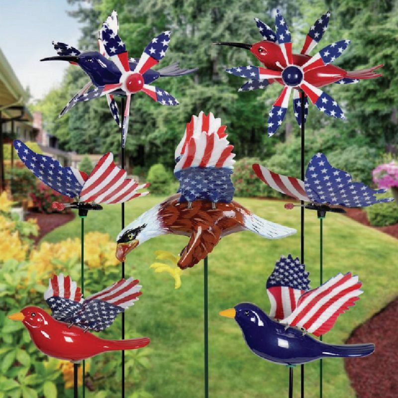 Exhart WindyWings Patriotic Garden Stake Assorted (Pack of 24)