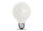 Feit Electric BPG2560W/927CA/FIL LED Bulb, Globe, G25 Lamp, 60 W Equivalent, E26 Lamp Base, Dimmable, White