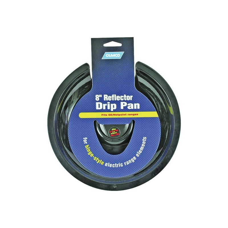 Camco 00553 Drip Pan, 8 in Dia, Porcelain