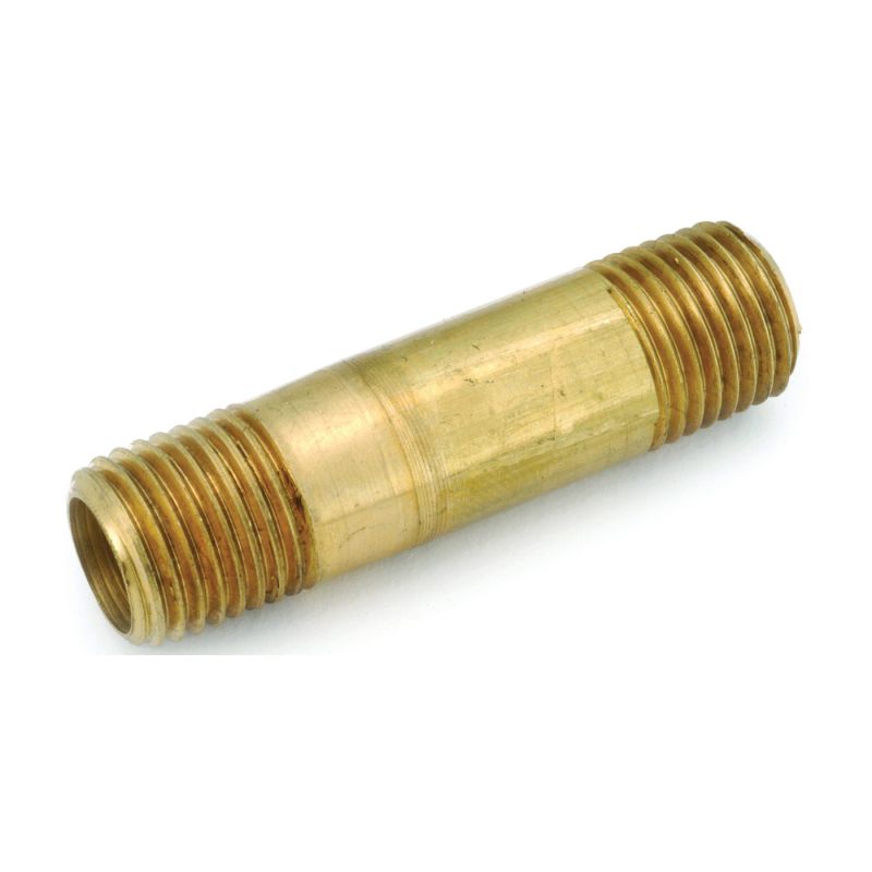 Anderson Metals 736113-0224 Pipe Nipple, 1/8 in, NPT, Brass, 1-1/2 in L