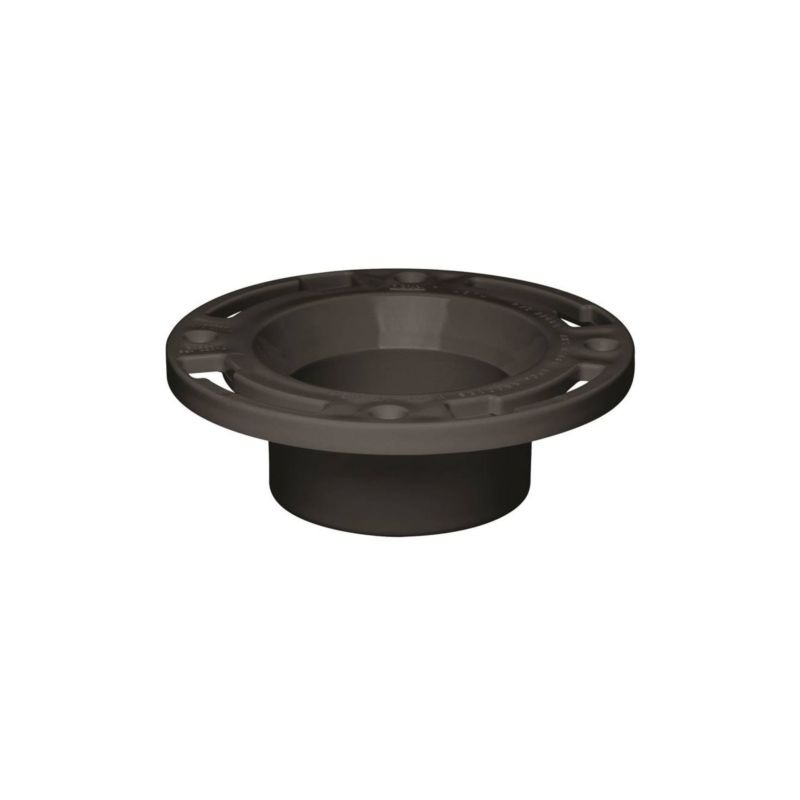 Oatey 43502 Closet Flange, 3, 4 in Connection, ABS, Black, For: 3 in, 4 in Pipes Black