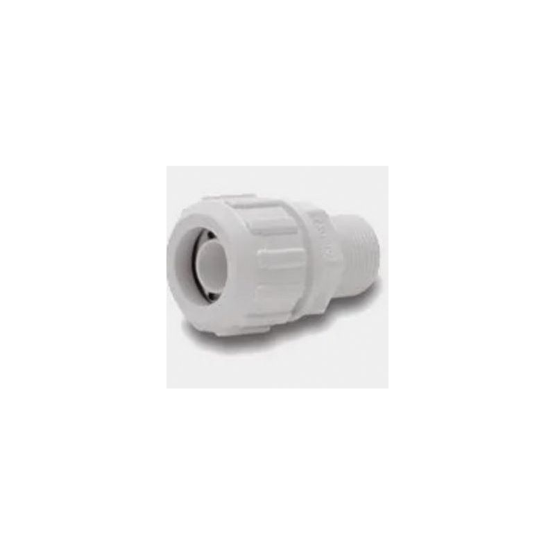 NDS Flo-Control Series CPA-1250 Adapter, 1-1/4 in, Compression x MPT, PVC, White White