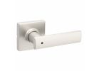 Weiser Breton Square Rose Elements Series 9GLC3310-068 Privacy Lever, Satin Nickel, Aluminum, Silver, Universal Hand Silver