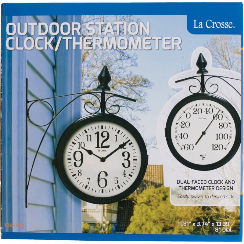 La Crosse Technology Double Face Outdoor Clock Thermometer