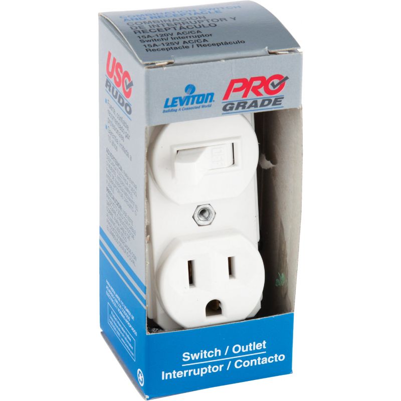 Leviton Heavy-Duty Switch &amp; Outlet White