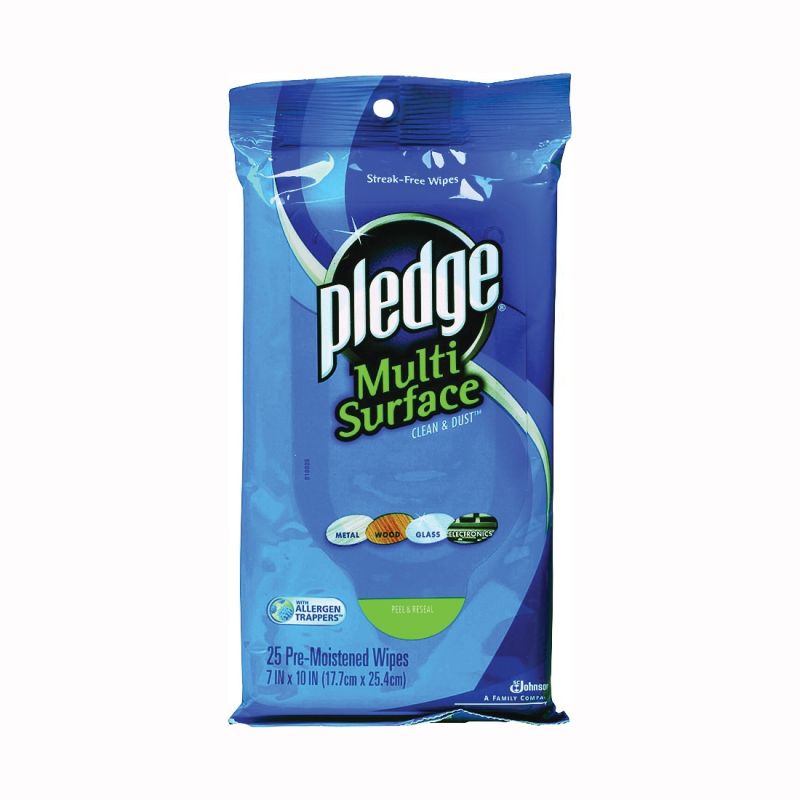 Pledge 21462 Cleaning Wipes, 10 in L, 7 in W (Pack of 12)