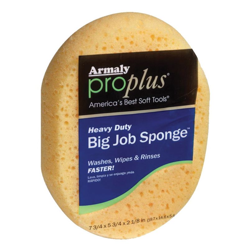 Armaly ProPlus 00006 Big Job Sponge, 7-3/4 in L, 5-3/4 in W, Polyester, Yellow Yellow