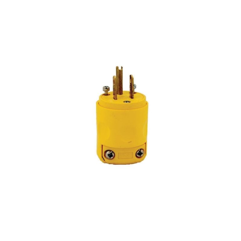 Leviton 000-515PV-000 Electrical Plug, 2 -Pole, 15 A, 125 V, NEMA: NEMA 5-15P, Yellow Yellow