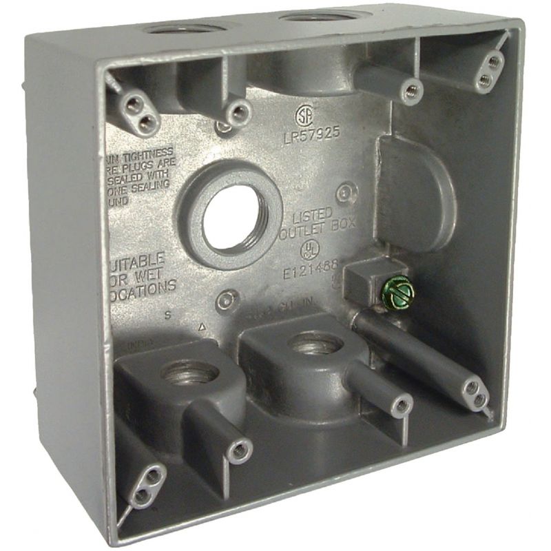 Bell 2-Gang Weatherproof Outdoor Outlet Box Gray