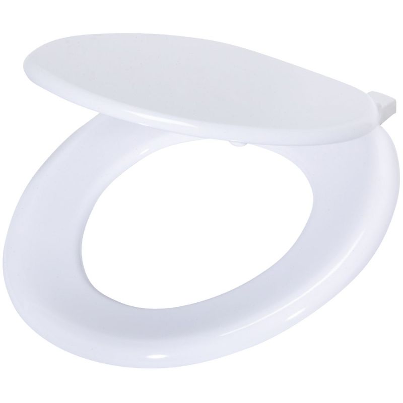 Home Impressions Round White Wood Toilet Seat White (Pack of 6)