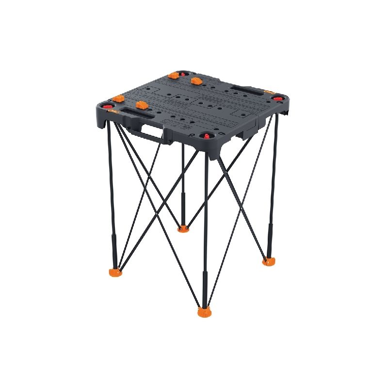 WORX WX066 Portable Work Table, 32 in OAH, 300 lb Capacity, Black, Plastic Tabletop 300 Lb, Black
