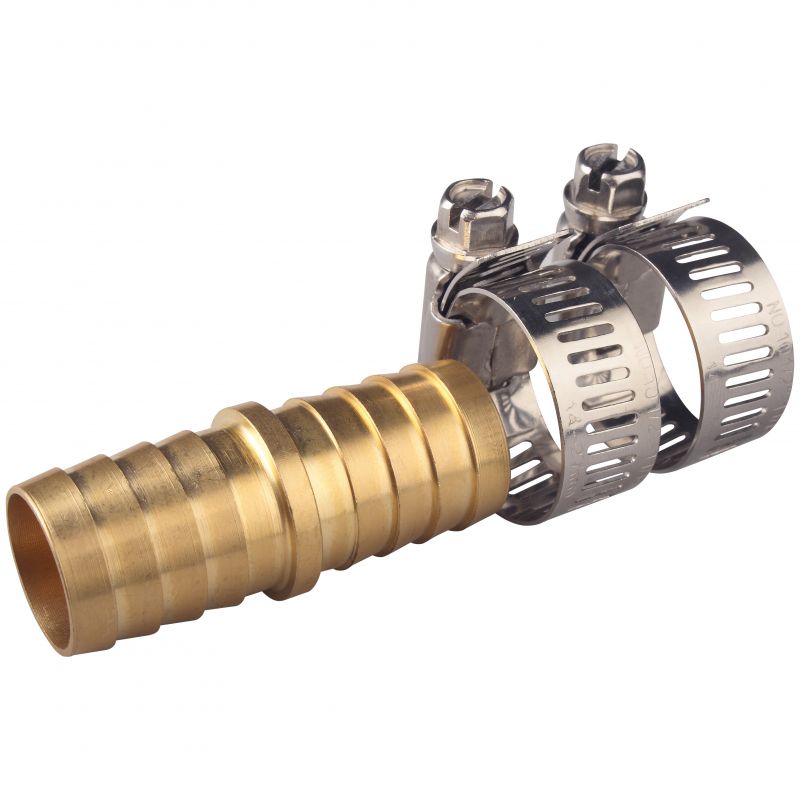 Landscapers Select GB-9411-3/4 Hose Mender, 3/4 in, Male, Brass, Brass and Silver Brass And Silver