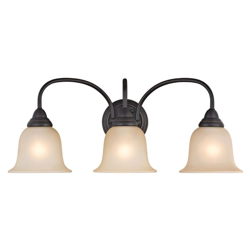Boston Harbor LYB130928-3VL-VB Vanity Light Fixture, 60 W, 3-Lamp, A19 or CFL Lamp, Steel Fixture