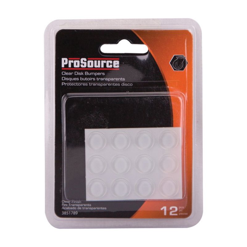 Prosource FE-50762B-PS Furniture Bumper Pad, 1/2 in, Disk, PU 1/2 In