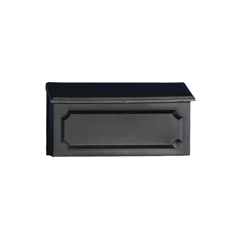 Gibraltar Mailboxes Windsor Series WMH00B04 Mailbox, 288.6 cu-in Capacity, Polypropylene, Black, 15-1/2 in W, 4.7 in D 288.6 Cu-in, Black