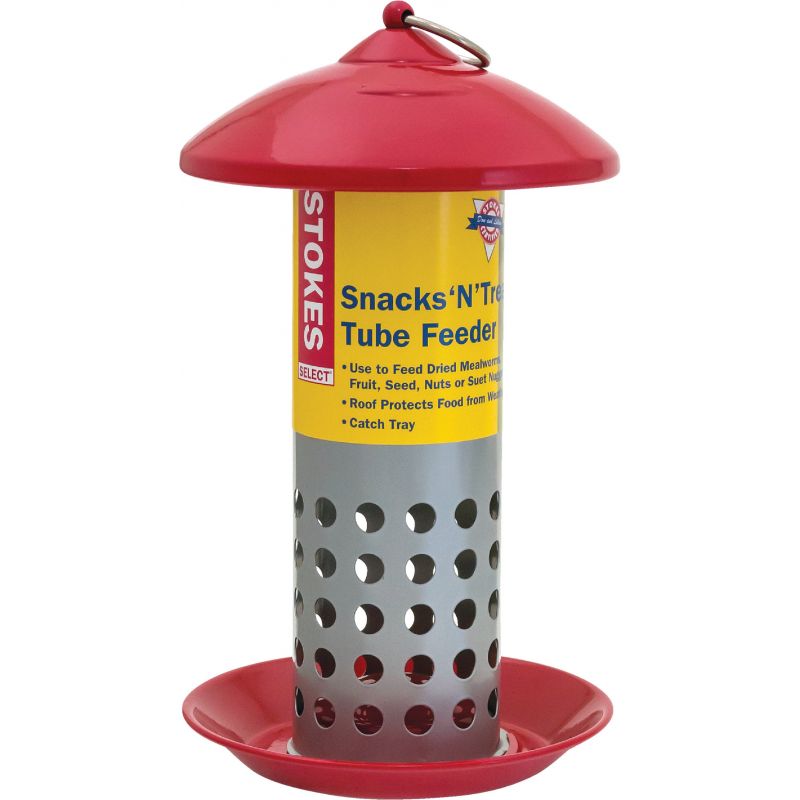 Stokes Select Snacks &#039;N Treats Tube Bird Feeder 1 Lb., Red
