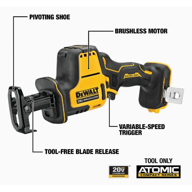 DEWALT ATOMIC 20V MAX Brushless Compact Cordless Reciprocating Saw - Tool Only