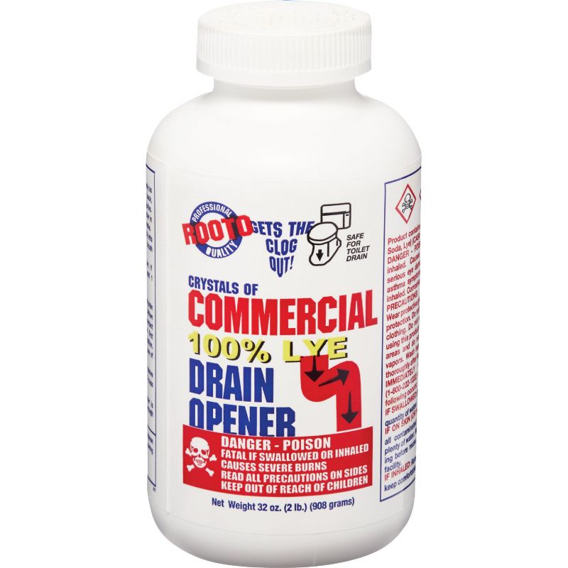 Rooto Commercial Crystal Drain Cleaner 32 Oz.