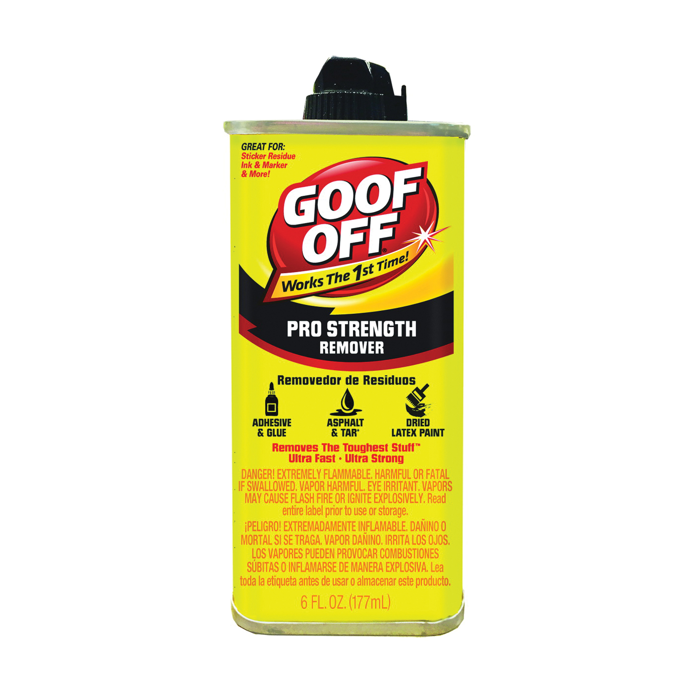 Goof Off FG653 Adhesive Remover, Liquid, White, 16 oz, Bo