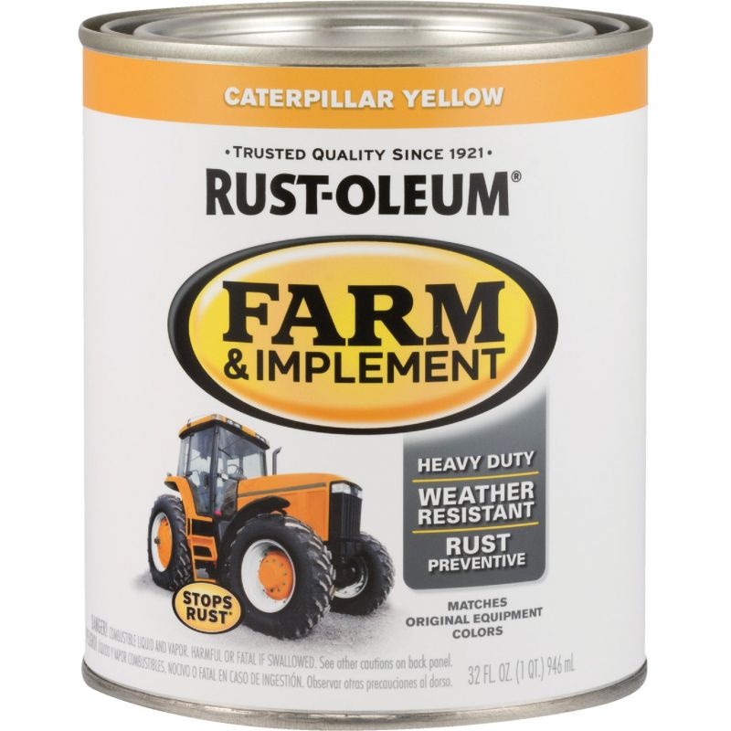 Rust-Oleum Farm &amp; Implement Enamel 1 Qt., Caterpillar Yellow