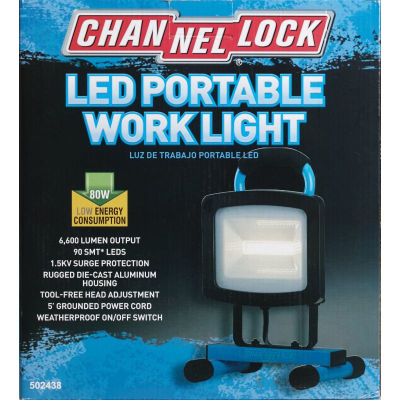 Channellock 6600 Lumen LED Portable Work Light Blue