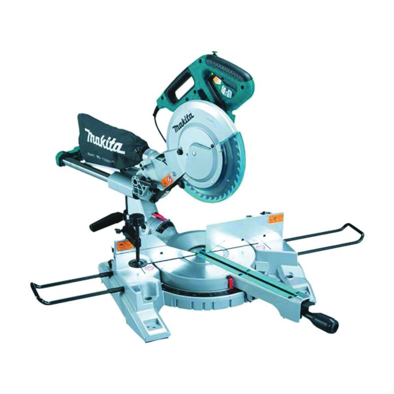 Makita LS1018 Miter Saw, 10 in Dia Blade, 3-5/8 x 8-1/2 in at 45 deg, 3-5/8 x 12 in at 90 deg Cutting Capacity Silver/Teal