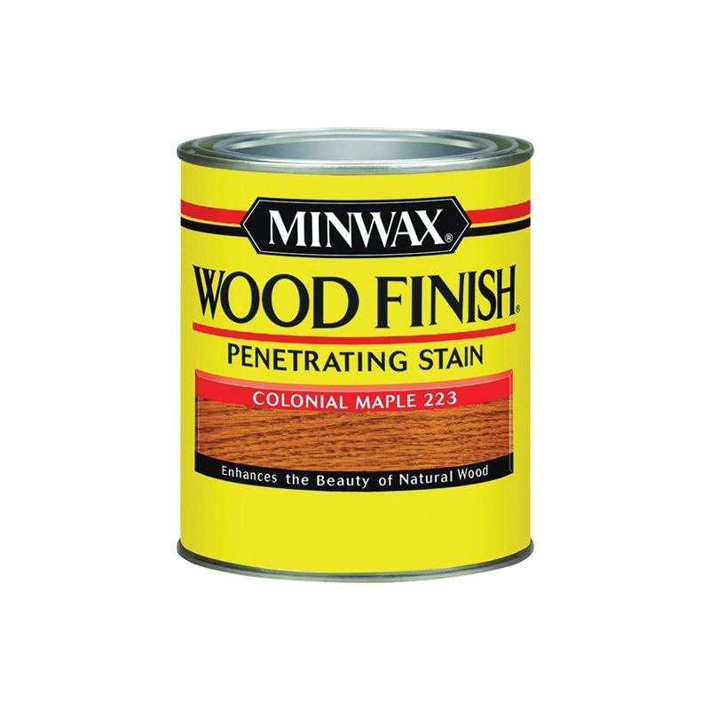 Minwax 70005444 Wood Stain, Colonial Maple, Liquid, 1 qt, Can Colonial Maple